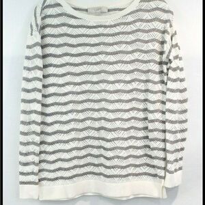 LOFT Women's Sweater with Chevron Pattern